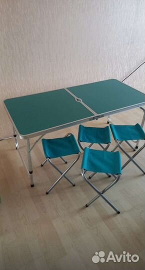 Складной стол для пикника+4 стула