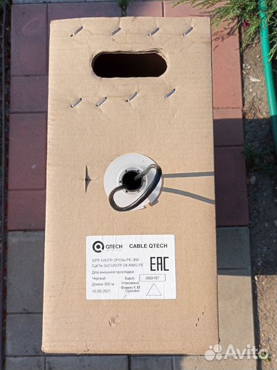 Кабель cat.5U/UTP 2x2 24 AWG PE для внеш прокладки