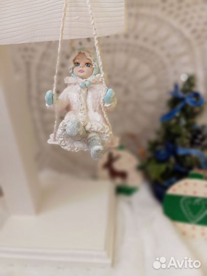 Ватные елочные игрушки