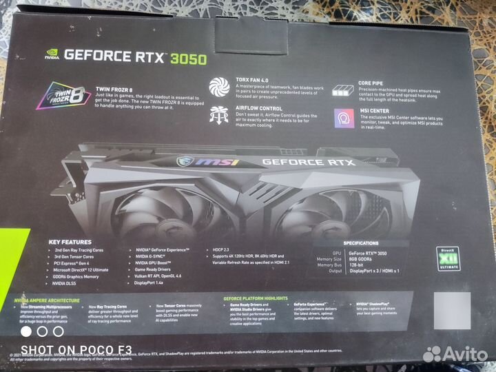 Видеокартa rtx 3050