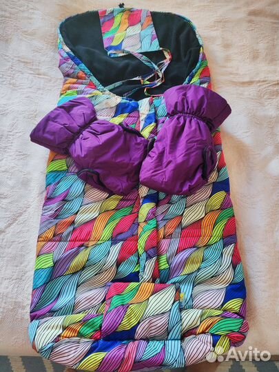 Конверт демисезонный leokid, варежки муфта