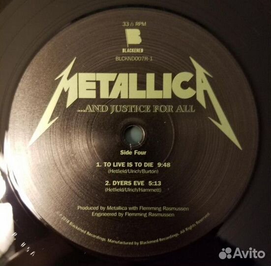 Виниловая пластинка metallica - AND justice FOR AL