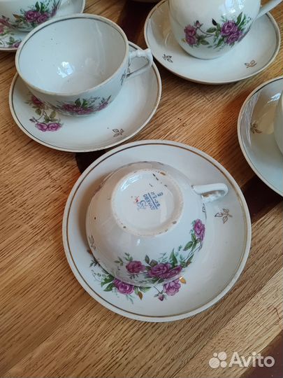 Чайный сервиз СССР Дулево фарфор