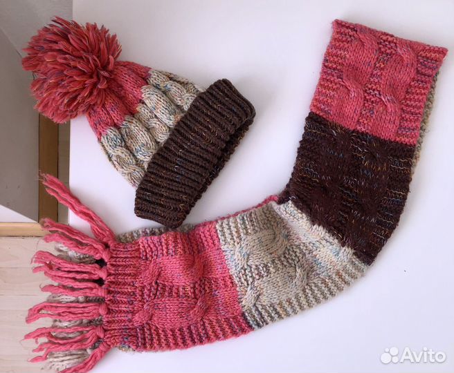Комплект шапка и шарф женский