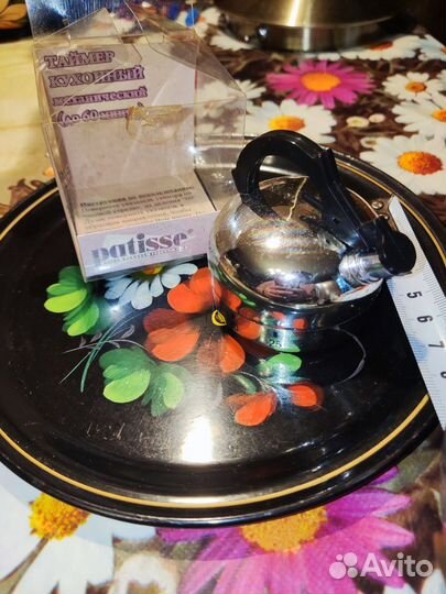 Таймер кухонный в форме чайника механический 60 мн