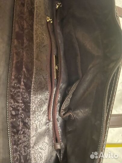 Сумка натуральная замша коричневая