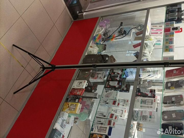 Штатив + кольцевая лампа 26см ргб