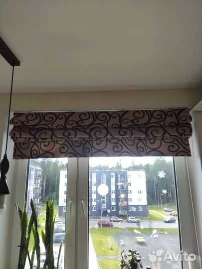 Римская штора с карнизом