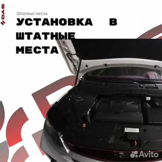 Газовые упоры капота Geely Coolray / Джили Кулрей 2019-2024 дорестайлинг г.в