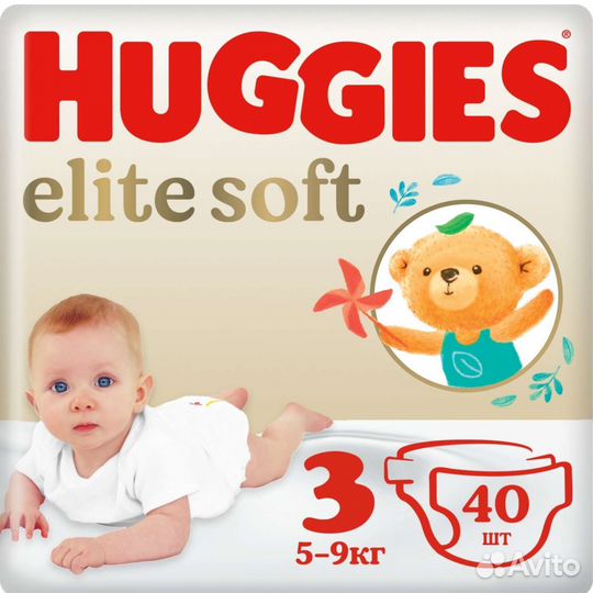 Подгузники huggies elite soft 2,3 Трусики 3