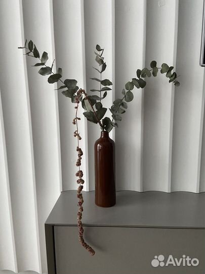 Ваза для сухоцветов, бутыль коллекционная