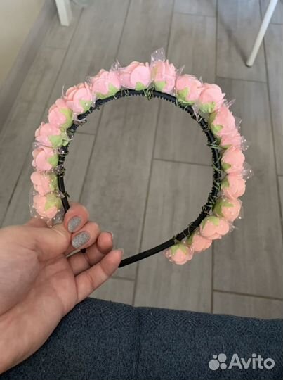 Ободок с цветами