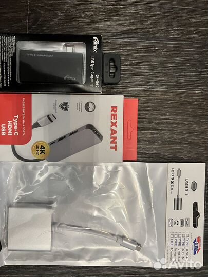 Переходники type-c на hdmi, USB, Type-c