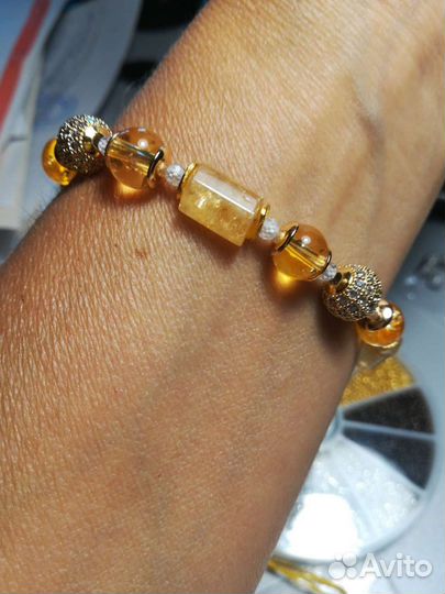 Браслет с цитрином(смотрите отзыв с фото)