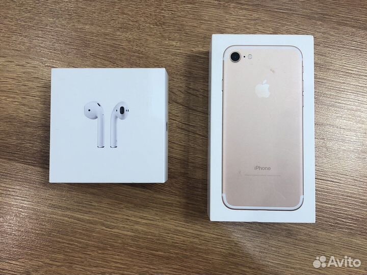Коробка от apple airpods 2 и iPhone 7
