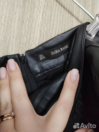 Кожаная юбка zara