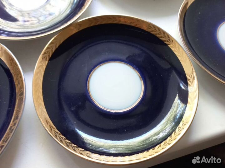 Чайные блюдца лфз кобальт
