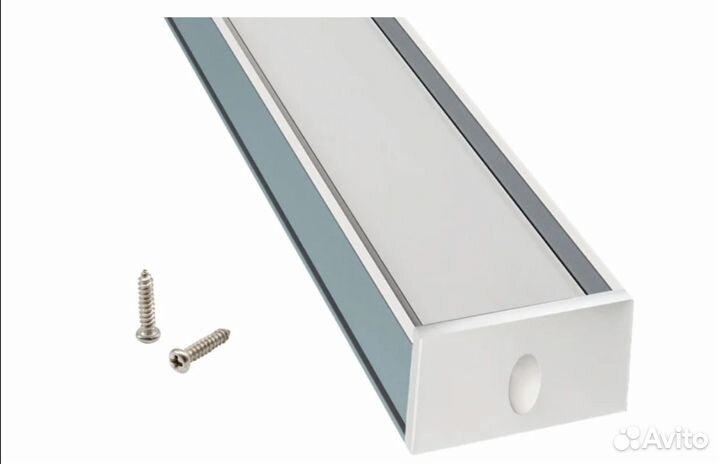 Профиль для светодиодной ленты прямой, алюминиевый