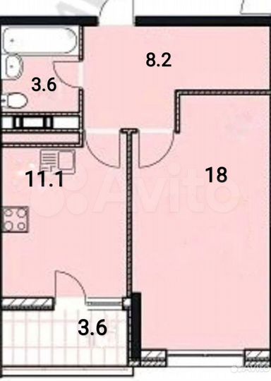 1-к. квартира, 44,5 м², 8/13 эт.
