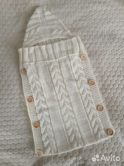 Вязанный конверт для новорождённых