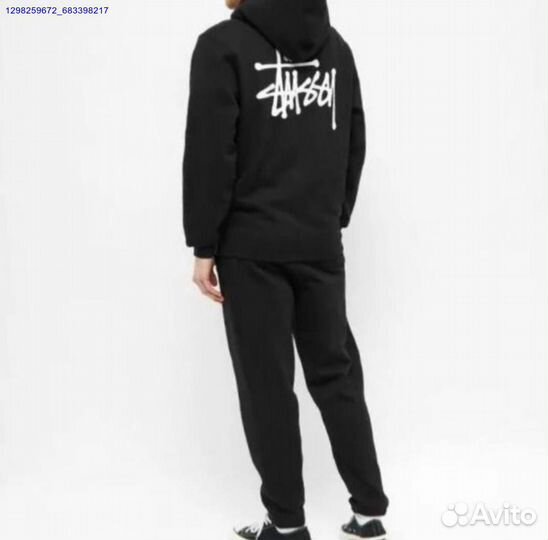 Зип худи Stussy чёрные