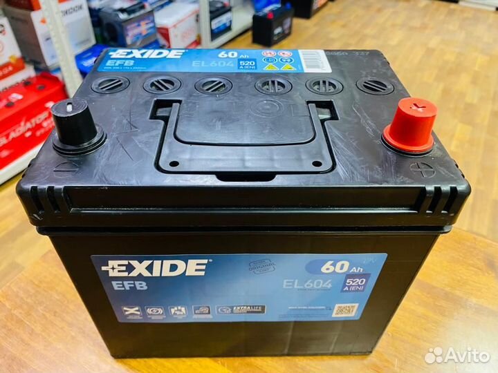 Аккумулятор Exide EFB 60 Ач на Мазду CX c i-stop