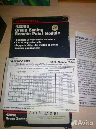 Адресные расширители Ademco 4208U и 4209U. Новые