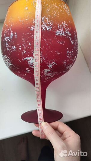 Декоративная ваза стекло