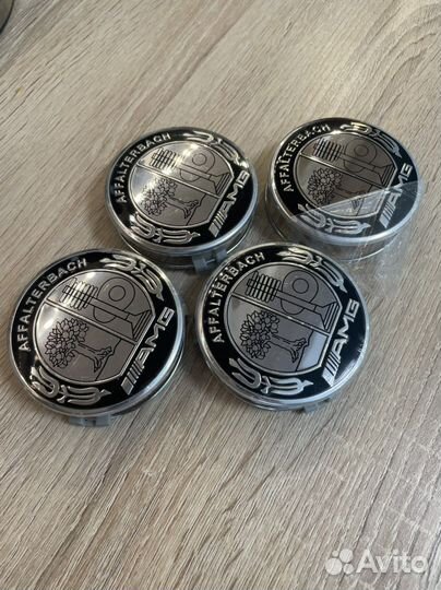 Колпачок Mercedes AMG 75 мм серебристый с кольцом