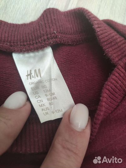 Костюм для девочки (штаны + лонгслив) H&M 80