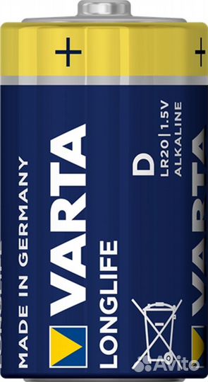 Батарейка Varta LR20/D longlife
