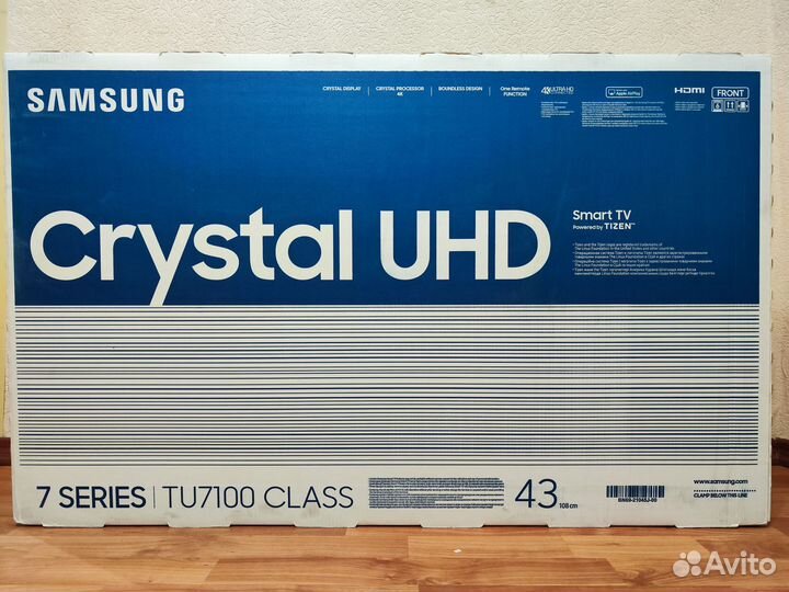 Телевизор Samsung 43 Crystal UHD 4K TU7100