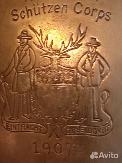 Зеркало и щетка для волос, латунь