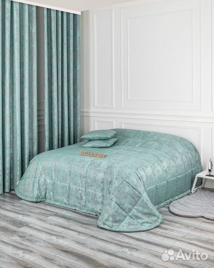 Покрывало зарина бирюза новое плед на кровать