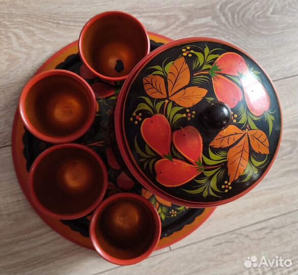 Посуда хохлома деревянная