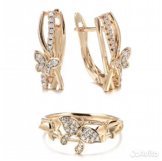 Позолоченный комплект новый