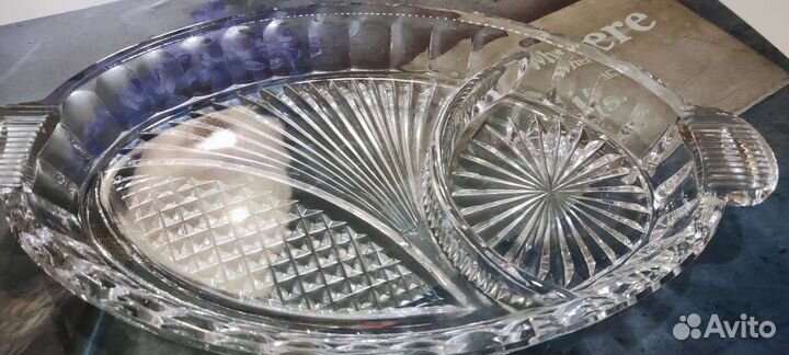 Ваза/менажница хрустальная СССР