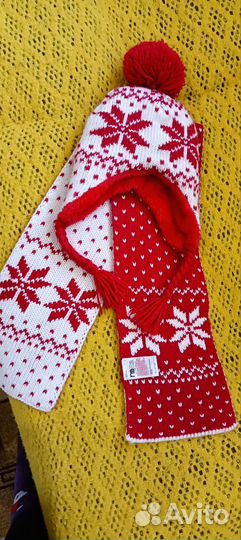 Комплект шапка и шарф для девочки 5 лет