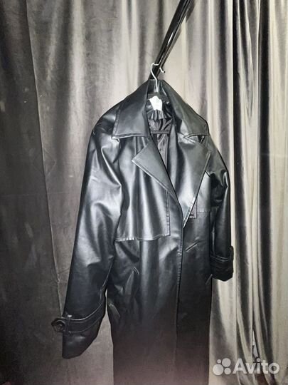 Кожаный тренч женский (S/M)