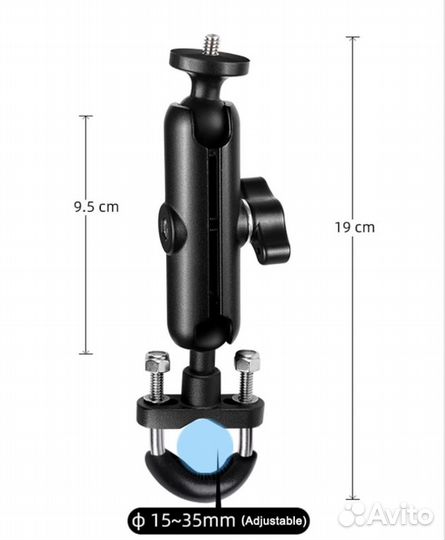Металлический держатель экшн камеры для мото авто