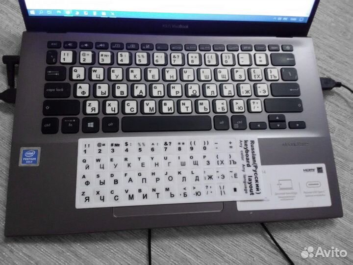 Наклейка буквы раскладка на клавиатуру ноутбука