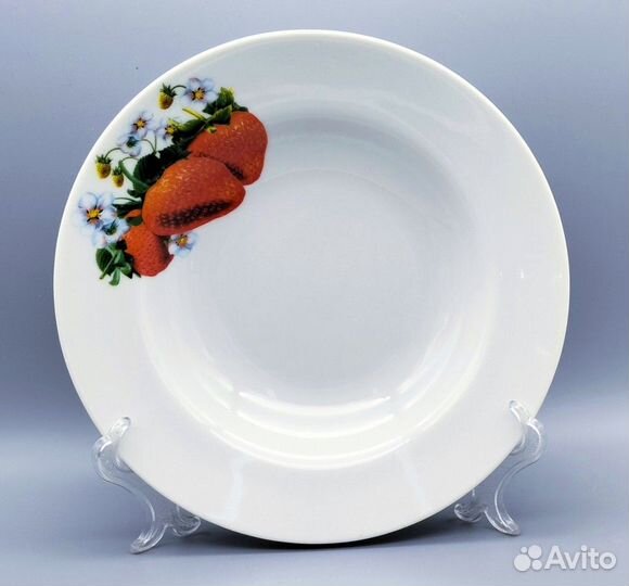 Тарелка 200мм глубокая клубника Идиллия /*20/ Добр