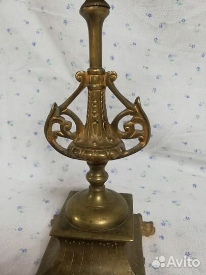 Старинный бронзовый подсвечник 19 век