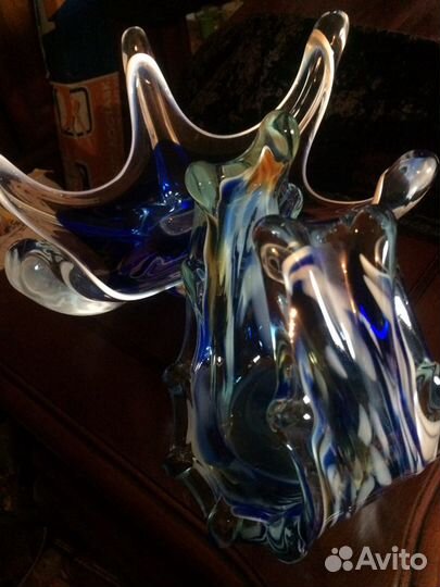 Вазы парные. Bohemia. Гутное стекло