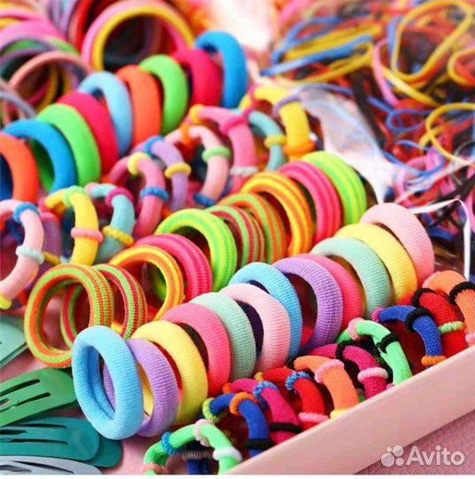 Набор заколок и резинок для волос 780 шт
