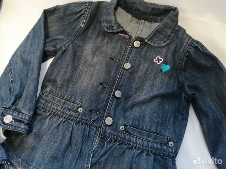 Джинсовая куртка и платье