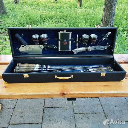 Набор подарочный шашлычный с шампурами