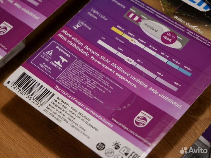 Новая лампа H1 Philips Vision Plus 3300K