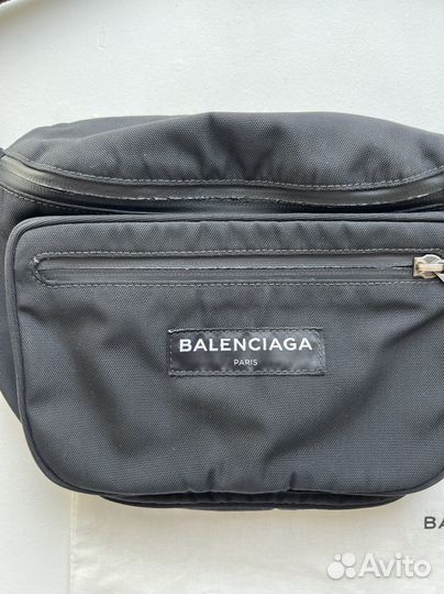 Balenciaga explorer поясная сумка черная