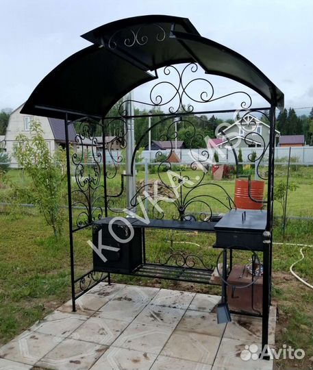 Мангал с крышей